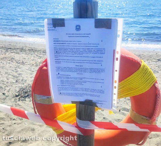 Tarquinia - Allarme bomba in mare - L'area sequestrata - L'ordinanza