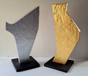 Alfonso Talotta, pitture scolpite, acrilico su terracotta