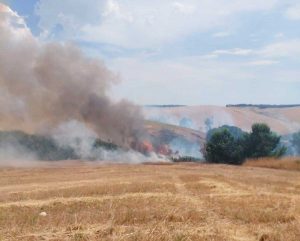 Incendio tra Tuscania e Tarquinia 