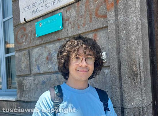 Biagio Fusi, studente di 19 anni del liceo scientifico Ruffini