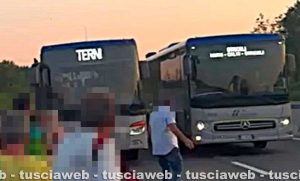 Principio d’incendio su un bus di rientro da Tarquinia e Montalto