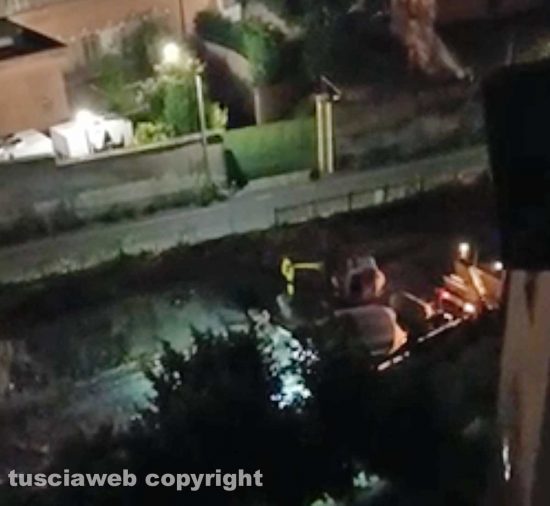 Viterbo - Lavori nel cortile interno della ferrovia tra Ellera e Teverina