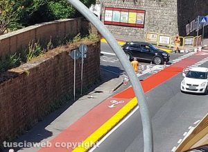 Viterbo - Pista ciclabile in via della Pila