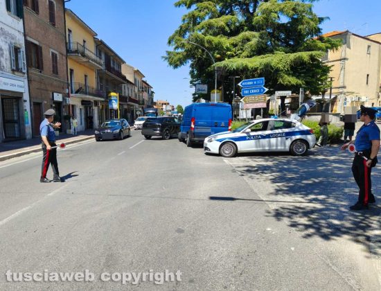 Incidente sulla Cassia a Cura di Vetralla