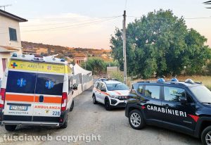 Monte Romano - Carabinieri e 118 sul posto