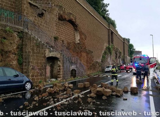 Civita Castellana - Maltempo su via Belvedere Falerii Veteres