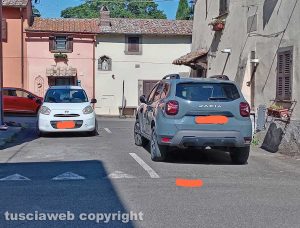 Auto parcheggiate alla Quercia