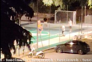 Viterbo - Campi sportivi di via San Paolo di notte