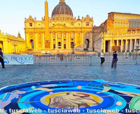 La proloco di Gallese all'infiorata di Roma