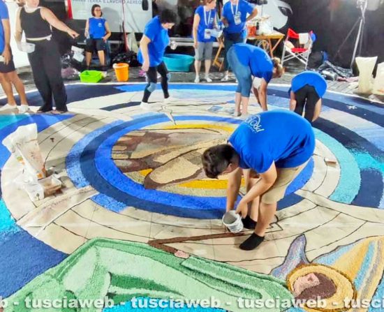 La proloco di Gallese all'infiorata di Roma