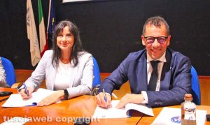 Viterbo - La rettrice Tiziana Laureti e il vicepresidente vicario dell’Aia Francesco Massini