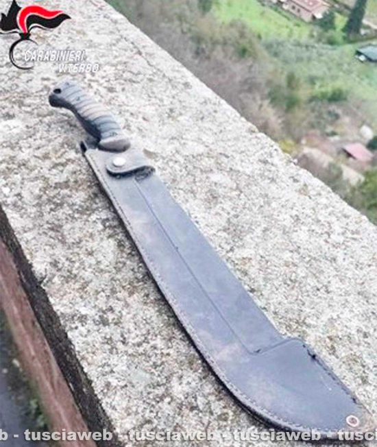 CCivita Castellana - Il machete sequestratonel blitz del 14 marzo 2025