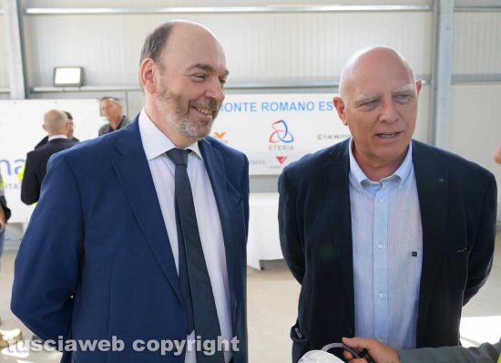 Paolo Nardocci responsabile nuove costruzioni Anas e il sindaco di Monte Romano Maurizio Testa