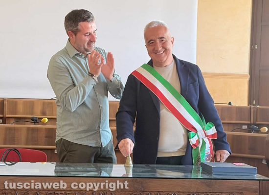 Civita Castellana - Il passaggio di consegne tra Luca Giampieri e Danilo Corazza