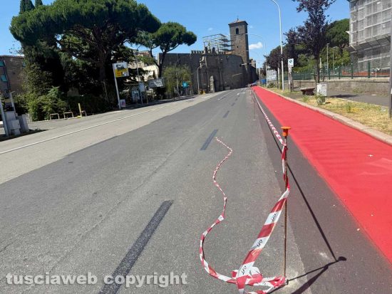 Viterbo - La pista ciclabile a porta Romana