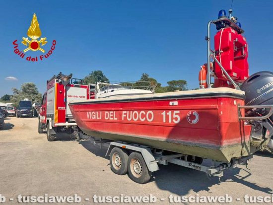 Lago di Vico - Ricerche disperso - Vigili del fuoco 