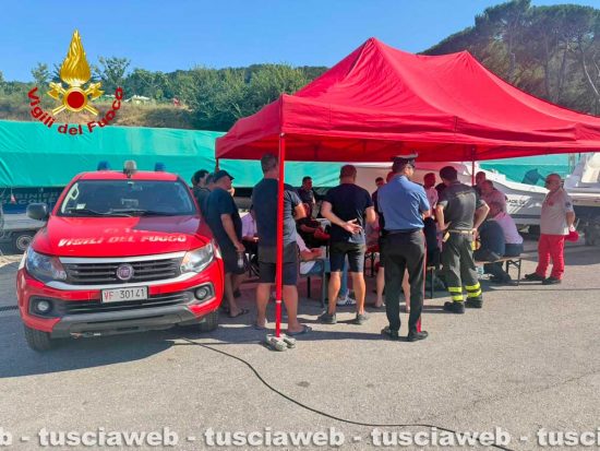 Lago di Vico - Ricerche disperso - Vigili del fuoco 