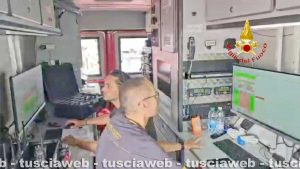 Lago di Vico - Ricerche disperso - Vigili del fuoco - La centrale operativa mobile
