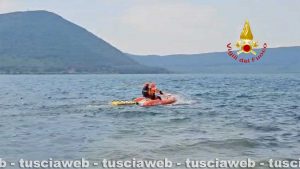 Lago di Vico - Ricerche disperso - Vigili del fuoco 