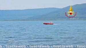 Lago di Vico - Ricerche disperso - Vigili del fuoco 
