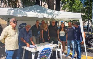 Viterbo - Il gazebo di Futuro nazionale a viale Trento