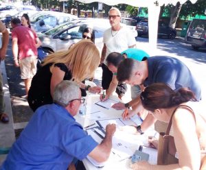 Viterbo - Il gazebo di Futuro nazionale a viale Trento