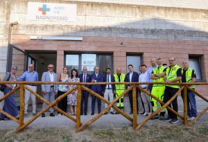 Daniele Sabatini in visita alla postazione Ares 118 a Bagnoregio