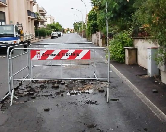 Danni da maltempo a Tuscania