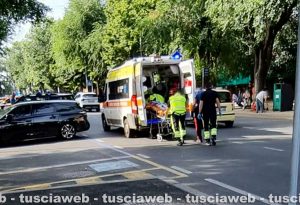 Viterbo - 118 e carabinieri in viale Trento