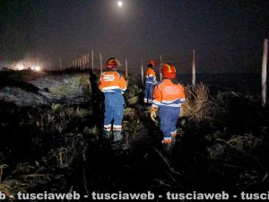 Tarquinia – Un incendio nella riserva naturale delle Saline di Tarquinia Lido