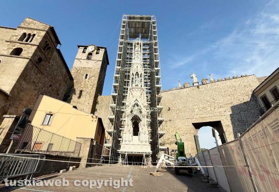 Macchina di Santa Rosa - Il montaggio di Dies Natalis completato, manca solo santa Rosa