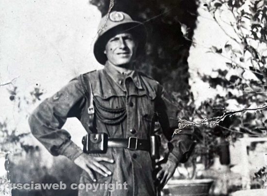 Agustavo Monfeli, detto Nello, in una foto che lo ritrae quando fu arruolato nell'esercito