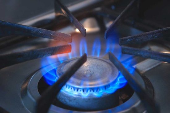 Un fornello a gas