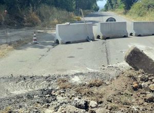 Canino - I lavori sulla provinciale Doganella