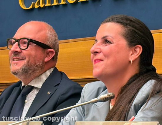Roma - Il trasporto della macchina di Santa Rosa alla camera dei deputati - Mauro Rotelli e Chiara Frontini