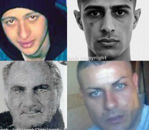 Morti in carcere - Da sinistra in senso orario: Hassan Sharaf, Abdullah Atik, Andrea Di Nino e Giovanni Delfino