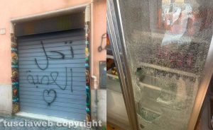 Viterbo - Danni a un negozio di kebab di San Faustino