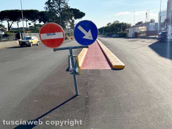 La pista ciclabile in via San Camillo De Lellis