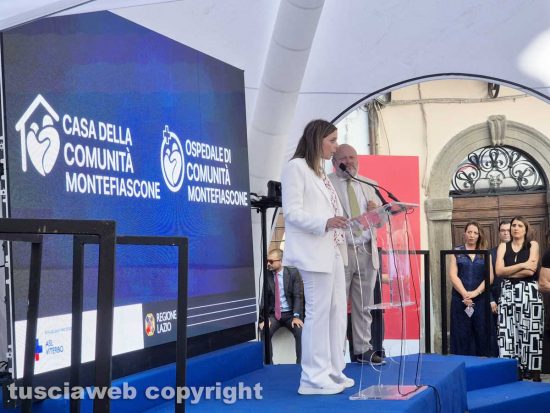 Montefiascone -L'inaugurazione dell'ospedale di comunità e della casa di comunità - La sindaca Giulia De Santis
