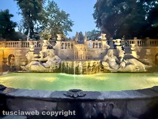 Bagnaia - Villa Lante restaurata e illuminata