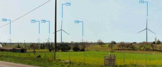 Una simulazione del parco eolico a Celleno