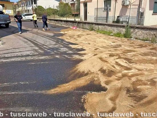 Tuscania - Maxisversamento di gasolio