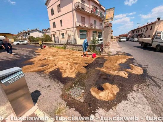 Tuscania - Maxi sversamento di gasolio