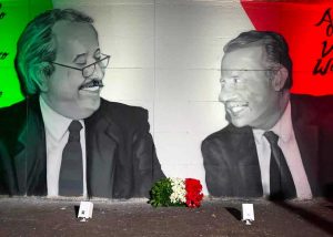 Viterbo - Il murale dedicato a Falcone e Borsellino