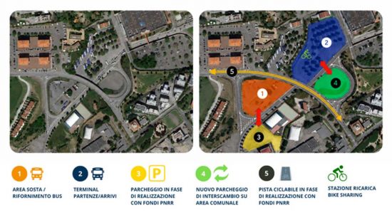 Viterbo - Il progetto di rinnovo del capolinea Cotral al Riello