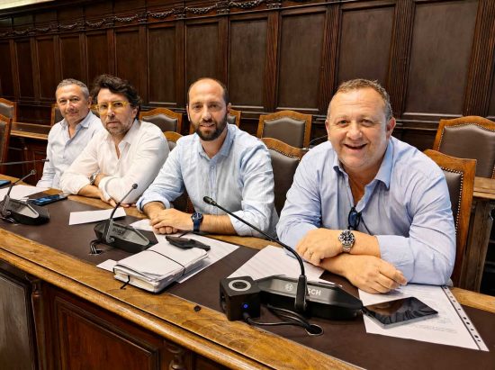 Viterbo - Il gruppo consiliare FdI - Matteo Achilli, Gianluca Grancini, Marco De Carolis e Pietro Amodio