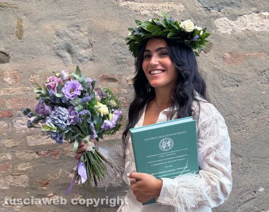 La neolaureata Alessandra Spadoni