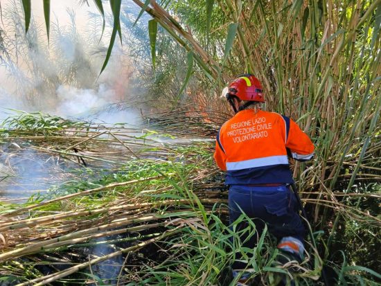 Tarquinia - Incendio zona strada dell'Acquetta