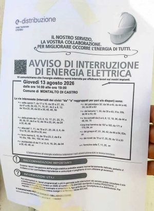 Montalto di Castro - L'avviso di Enel