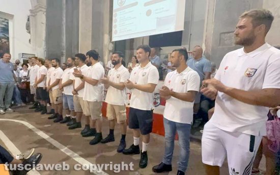 Santa Rosa - Viterbo - La prova generale dei facchini alla ex chiesa della Pace - I nuovi facchini
